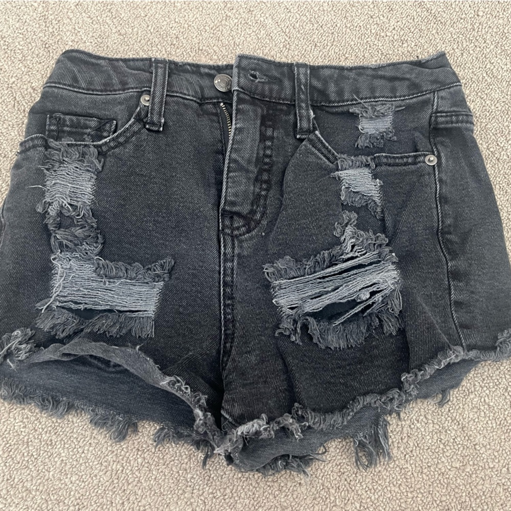 Black Short Ripped
